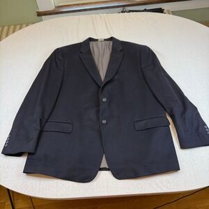 NWOT Jos A Bank Signature Collection Navy Blue 100% Cashmere Blazer Coat 52R